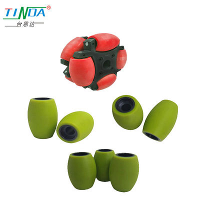 Gỗ polyurethane linh hoạt Mecanum bánh xe thép không gỉ lõi tiếng ồn thấp Grip mịn