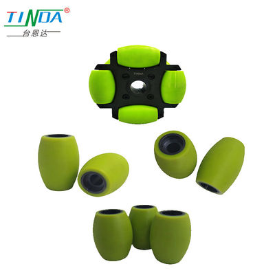 Gỗ polyurethane linh hoạt Mecanum bánh xe thép không gỉ lõi tiếng ồn thấp Grip mịn